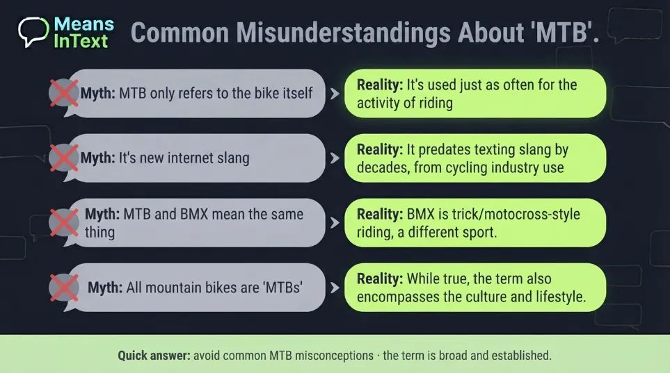 common misunderstandings about MTB
