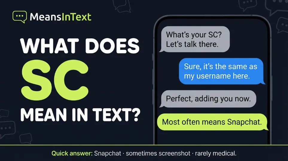 What Does SC Mean in Text: Full Meaning & Real Examples what does sc mean in text